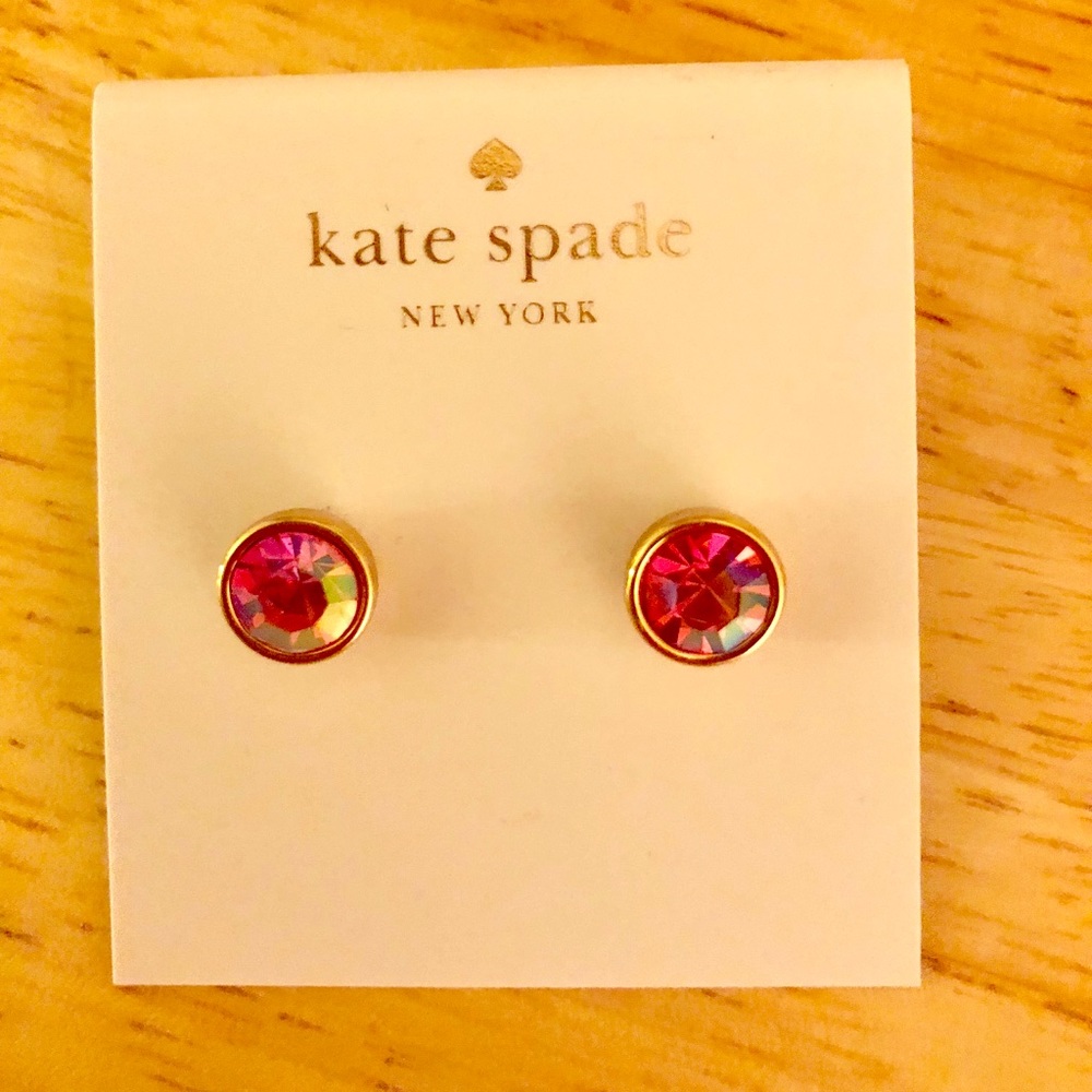 NWT Kate Spade Forever Gems Pink & Gold Earrings💖